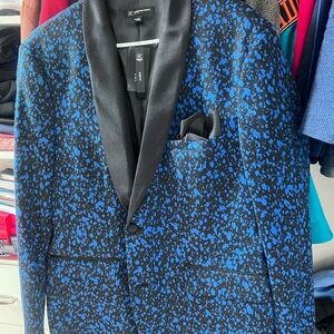 INC International Concepts Blue and Black Blazer